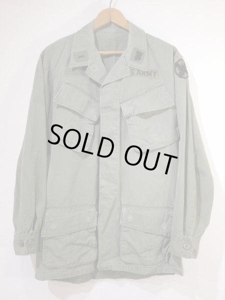 画像1: 60's '68 US ARMY RIP STOP JUNGLE FATIGUE JACKET 4th TYPE S-R (1)