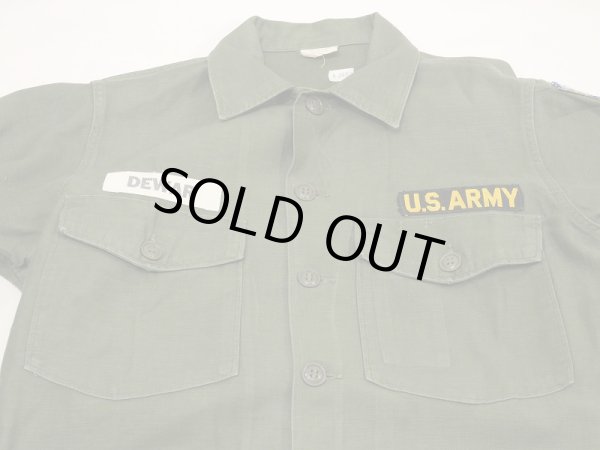 画像4: 60s '65 US ARMY OG-107 COTTON SATEEN UTILITY SHIRT 4th TYPE FULL PATCH (4)