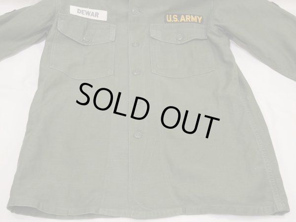 画像5: 60s '65 US ARMY OG-107 COTTON SATEEN UTILITY SHIRT 4th TYPE FULL PATCH (5)