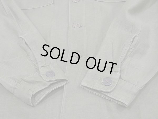 画像8: 60s '65 US ARMY OG-107 COTTON SATEEN UTILITY SHIRT 4th TYPE FULL PATCH (8)