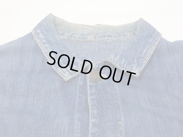 画像3: 〜40's RB BRAND DENIM CHORE JACKET COVERALL (3)