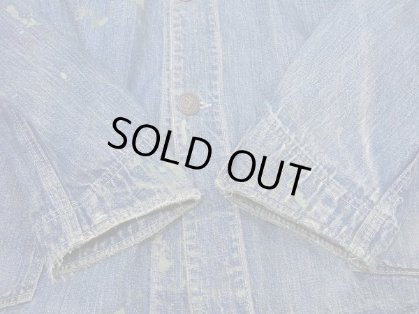 画像10: 〜40's RB BRAND DENIM CHORE JACKET COVERALL (10)
