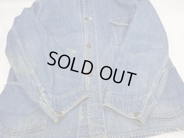 画像9: 〜40's RB BRAND DENIM CHORE JACKET COVERALL (9)