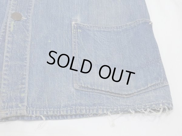 画像8: 〜40's RB BRAND DENIM CHORE JACKET COVERALL (8)