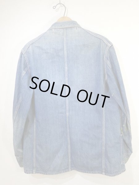 画像2: 〜40's RB BRAND DENIM CHORE JACKET COVERALL (2)