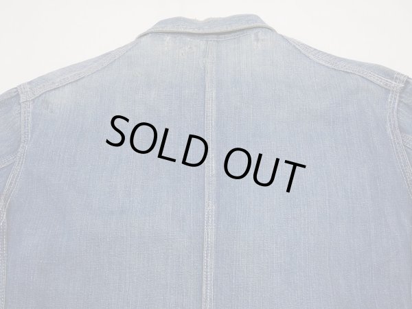 画像12: 〜40's RB BRAND DENIM CHORE JACKET COVERALL (12)