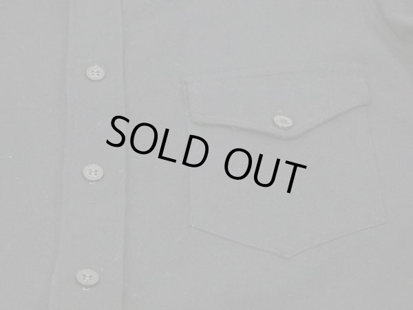 画像5: 40s US COAST GUARD USCG SINGLE POCKET CPO BLUE FLANNEL SHIRT (5)