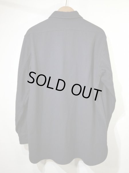 画像2: 40s US COAST GUARD USCG SINGLE POCKET CPO BLUE FLANNEL SHIRT (2)