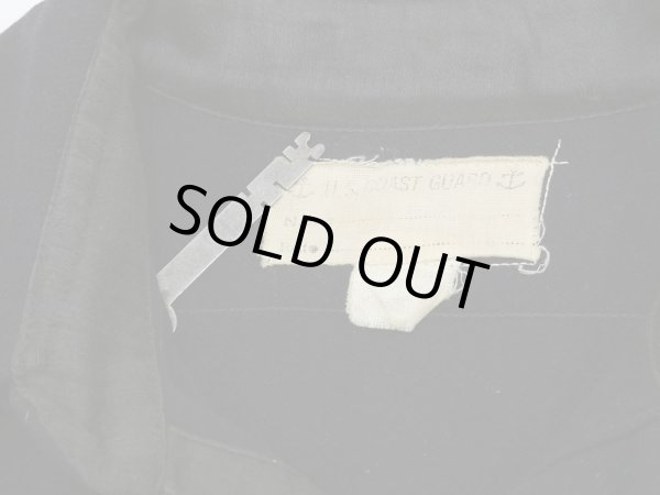 画像3: 40s US COAST GUARD USCG SINGLE POCKET CPO BLUE FLANNEL SHIRT (3)