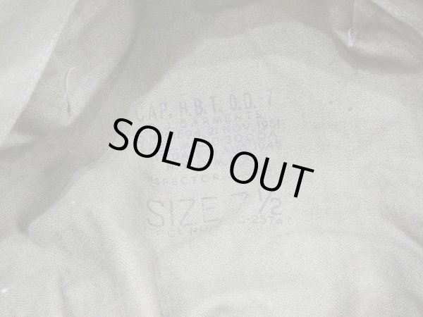 画像8: 50's US ARMY OD-7 HBT UTILITY CAP 7 1/2 DEAD STOCK  (8)