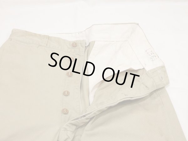 画像5: 50's US ARMY COTTON KHAKI SHADE 1 CHINO TROUSERS PANTS (5)