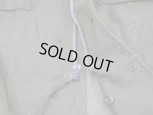画像10: 60's US ARMY M-65 COTTON SATEEN OG-107 FIELD JACKET 1ST TYPE ALUMINUM ZIPPER XS-R (10)