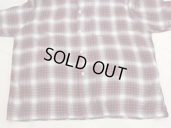 画像6: 60s Nelson-Paige Customline OMBRE SHADOW CHECK OPEN COLLAR RAYON SHIRT (6)