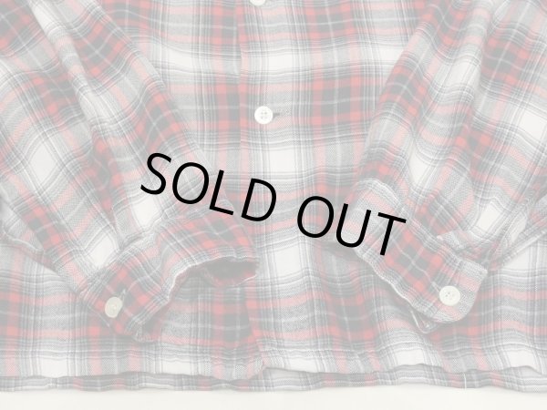 画像7: 60s Nelson-Paige Customline OMBRE SHADOW CHECK OPEN COLLAR RAYON SHIRT (7)