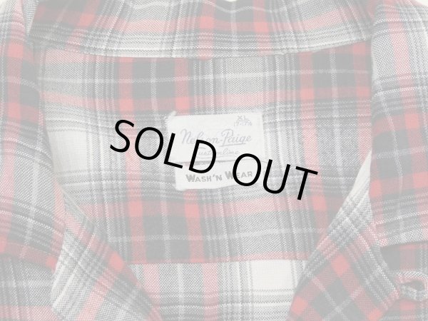 画像3: 60s Nelson-Paige Customline OMBRE SHADOW CHECK OPEN COLLAR RAYON SHIRT (3)