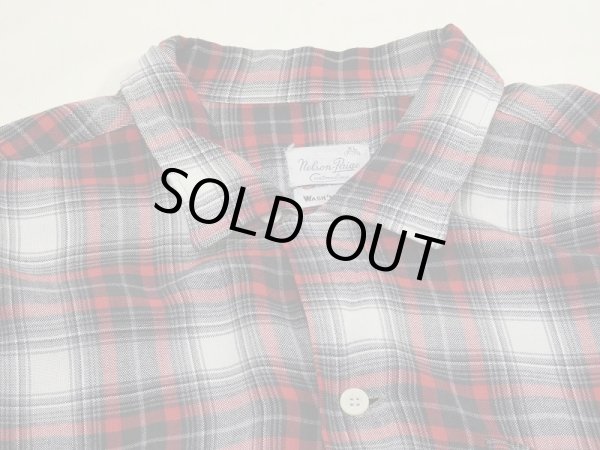 画像4: 60s Nelson-Paige Customline OMBRE SHADOW CHECK OPEN COLLAR RAYON SHIRT (4)