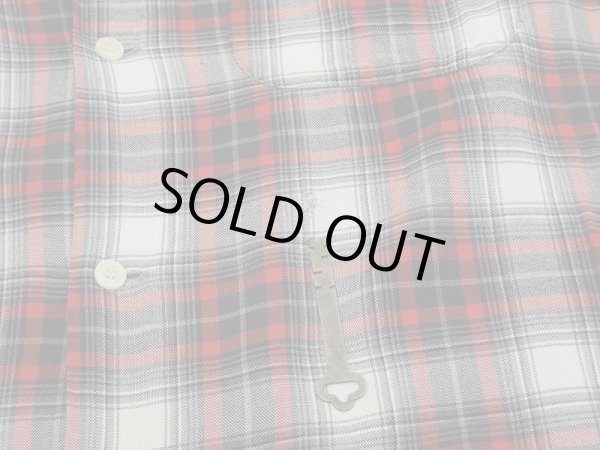 画像5: 60s Nelson-Paige Customline OMBRE SHADOW CHECK OPEN COLLAR RAYON SHIRT (5)