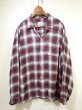 画像1: 60s Nelson-Paige Customline OMBRE SHADOW CHECK OPEN COLLAR RAYON SHIRT (1)