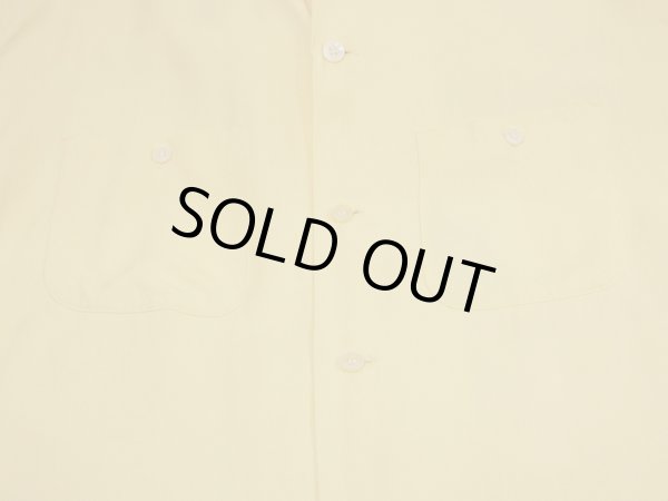 画像6: 50s PENNEYS TOWNCRAFT YELLOW PLAIN SOLID RAYON SHIRT (6)