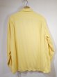 画像2: 50s PENNEYS TOWNCRAFT YELLOW PLAIN SOLID RAYON SHIRT (2)