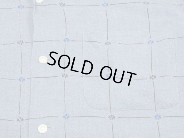 画像8: 50〜60'sARROW FRONT PLAID CREST PRINT RAYON LOOP COLLAR SHIRT (8)