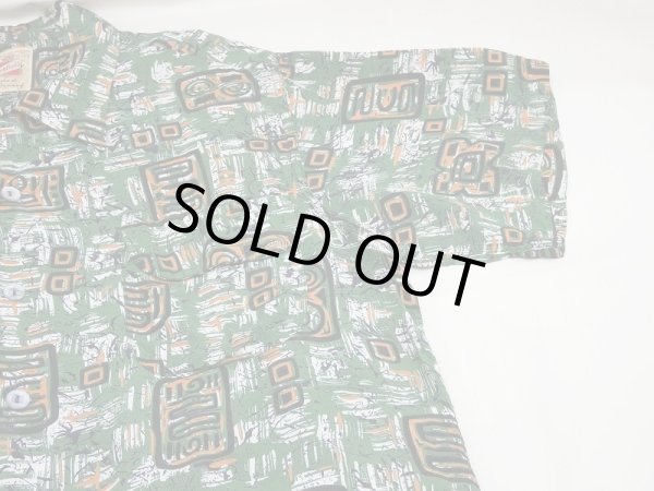 画像7: 50's Ashfield BY Duke of Hollywood ATOMIC ABSTRACT ALL OVER PATTERN RAYON S/S SHIRT HAWAIIAN SHIRT (7)