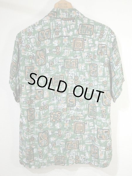 画像2: 50's Ashfield BY Duke of Hollywood ATOMIC ABSTRACT ALL OVER PATTERN RAYON S/S SHIRT HAWAIIAN SHIRT (2)