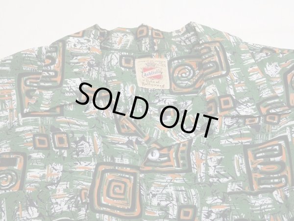 画像4: 50's Ashfield BY Duke of Hollywood ATOMIC ABSTRACT ALL OVER PATTERN RAYON S/S SHIRT HAWAIIAN SHIRT (4)
