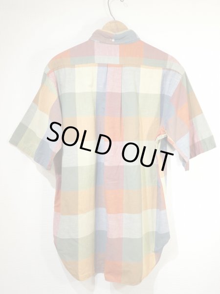 画像2: 60s OXFORD INDUSTRIES INC. HOMESPUN COTTON BLOCK CHECK S/S BD SHIRT (2)