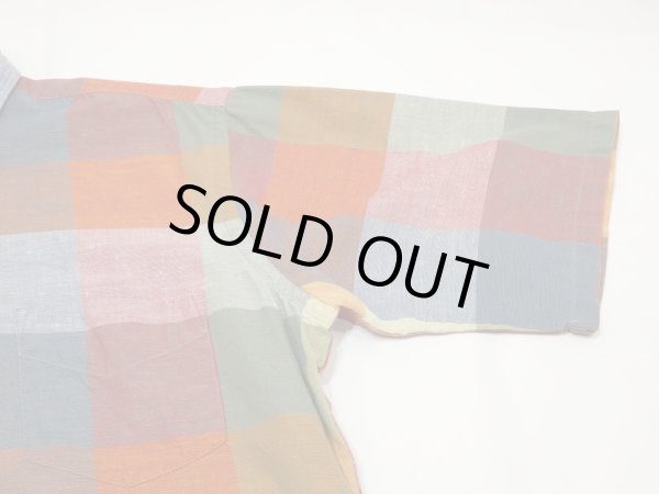 画像8: 60s OXFORD INDUSTRIES INC. HOMESPUN COTTON BLOCK CHECK S/S BD SHIRT (8)