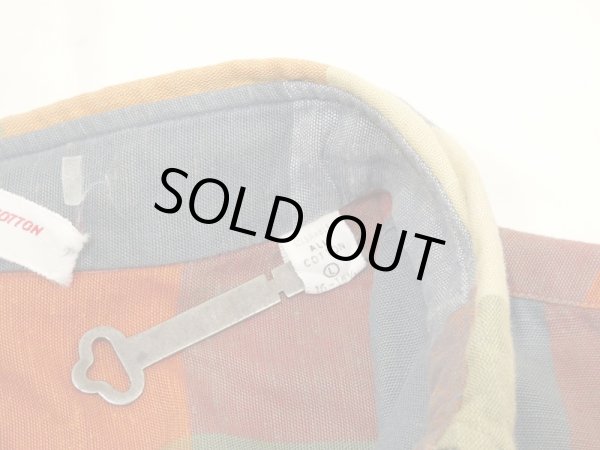 画像4: 60s OXFORD INDUSTRIES INC. HOMESPUN COTTON BLOCK CHECK S/S BD SHIRT (4)