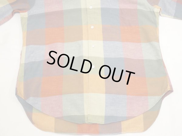 画像9: 60s OXFORD INDUSTRIES INC. HOMESPUN COTTON BLOCK CHECK S/S BD SHIRT (9)