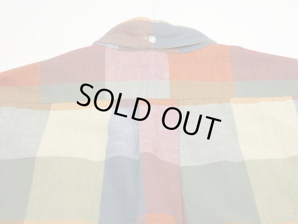 画像11: 60s OXFORD INDUSTRIES INC. HOMESPUN COTTON BLOCK CHECK S/S BD SHIRT (11)