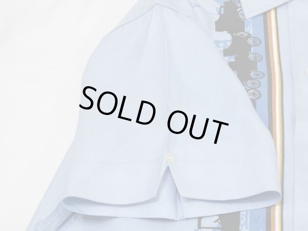 画像12: LATE 50's PILGRIM CLASSIC CAR PRINT RAYON LOOP COLLAR S/S SHIRT DEAD STOCK (12)