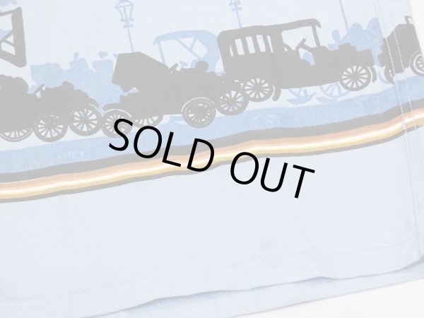 画像11: LATE 50's PILGRIM CLASSIC CAR PRINT RAYON LOOP COLLAR S/S SHIRT DEAD STOCK (11)