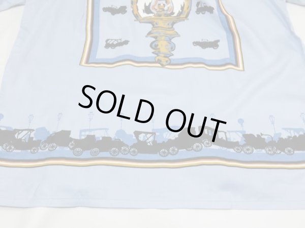 画像14: LATE 50's PILGRIM CLASSIC CAR PRINT RAYON LOOP COLLAR S/S SHIRT DEAD STOCK (14)