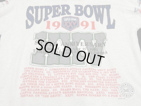 画像5: 90's LONG GONE SUPER BOWL 25th ANNI ALLOVER PRINT T-SHIRT MADE IN USA (5)