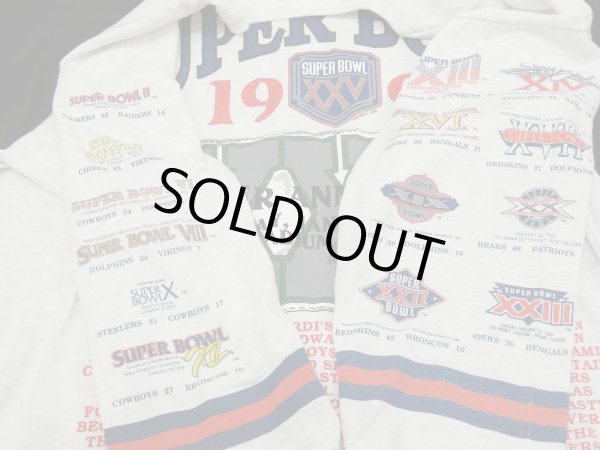 画像9: 90's LONG GONE SUPER BOWL 25th ANNI ALLOVER PRINT T-SHIRT MADE IN USA (9)