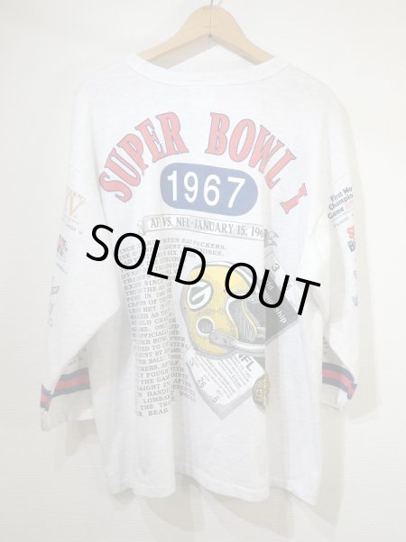 画像2: 90's LONG GONE SUPER BOWL 25th ANNI ALLOVER PRINT T-SHIRT MADE IN USA (2)