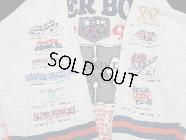 画像8: 90's LONG GONE SUPER BOWL 25th ANNI ALLOVER PRINT T-SHIRT MADE IN USA (8)