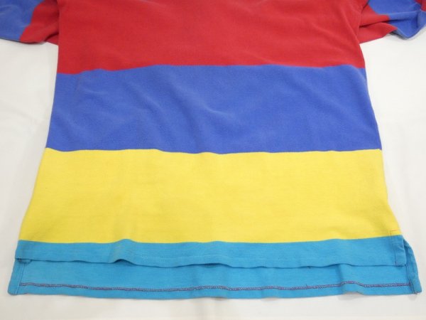 画像6: 80〜90's Polo Ralph Lauren WIDE BORDER POLO SHIRT MADE IN USA (6)