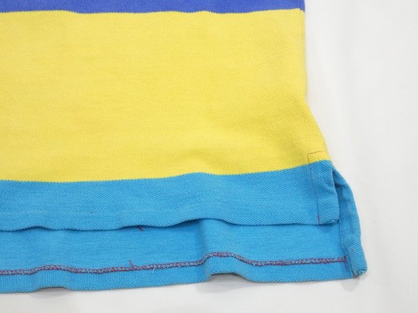 画像7: 80〜90's Polo Ralph Lauren WIDE BORDER POLO SHIRT MADE IN USA (7)