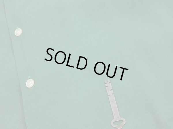 画像9: 60s Dunbrooke FLOCKY PRINT RAYON BOWLING SHIRT (9)