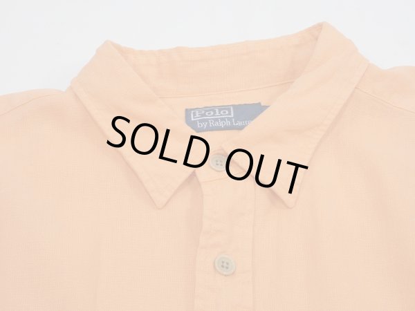 画像4: 90's Polo Ralph Lauren NEON COLOR LINEN×COTTON S/S SHIRT 3XLT TALL !! (4)