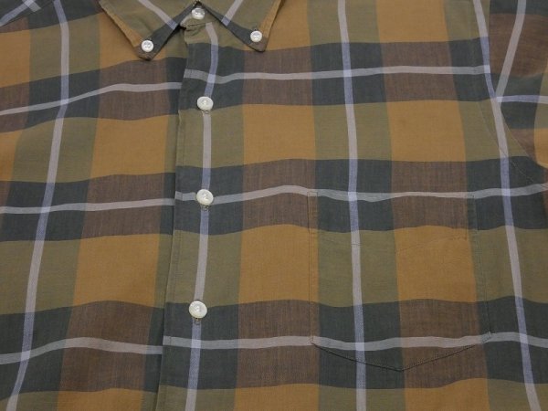 画像4: 50's Marston's BD BUTTON DOWN COTTON PLAID S/S SHIRT (4)
