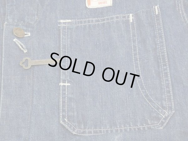 画像7: 40〜50's SPIEGEL Workmaster DENIM CHORE JACKET COVERALL (7)