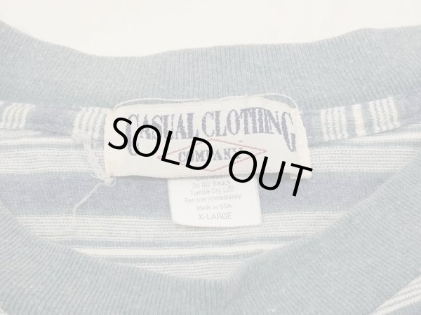 画像3: 80〜90's CASUAL CLOTHING Co. MULTI BORDER STRIPE T-SHIRT MADE IN USA (3)