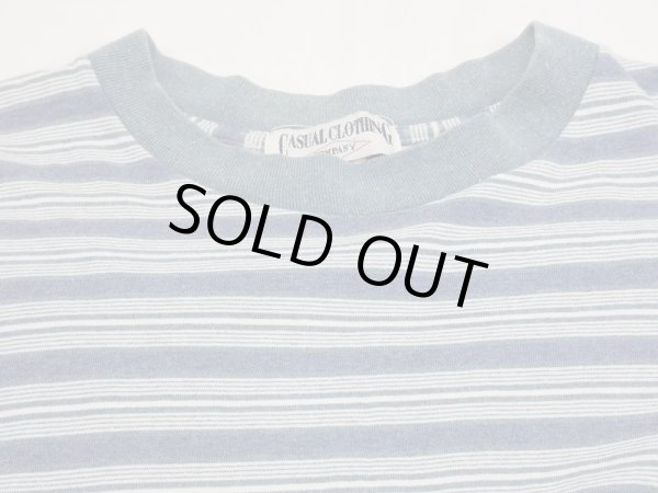画像4: 80〜90's CASUAL CLOTHING Co. MULTI BORDER STRIPE T-SHIRT MADE IN USA (4)