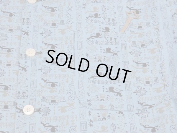 画像6: 50's Palm Springs by ELTON CREST ALLOVER PATTERN S/S COTTON SHIRT HAWAIIAN (6)