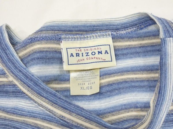 画像3: 90's ARIZONA MULTI BORDER STRIPE T-SHIRT MADE IN USA (3)